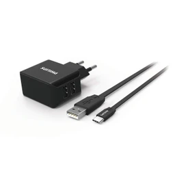 شارژر دیواری 15/5W فیلیپس دوپورت مدل Philips DLP2502C به همراه کابل C با گارانتی 12 ماهه شرکتی
