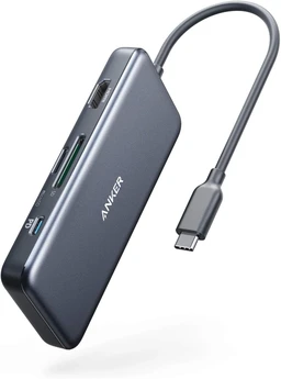 هاب 7 پورت انکر مدل Anker USB C Hub, 341 USB-C Hub (7-in-1) with 4K HDMI, 100W A83460A2 با گارانتی 18 ماهه شرکتی