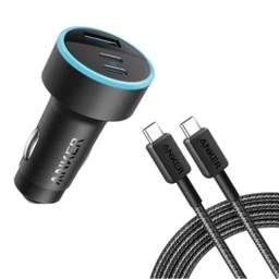 شارژر فندکی انکر 67W مدل Anker USB-C 335 Car Charger 67W Compact 3-Port B2736 به همراه کابل USB-C با گارانتی 18 ماهه شرکتی