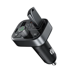 شارژر فندکی (فرستنده امواج) باسئوس مدل Baseus S-09 Pro Series Car FM Transmitter با گارانتی 24 ماهه شرکتی