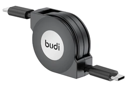 کابل جمع شونده USB-C به USB-C بودی مدل Budi DC233TT10B طول 1 متر با گارانتی ۱۸ ماهه شرکتی (۶ ماه تعویض)