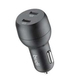 شارژر فندکی 40 وات بودی مدل Budi CC108RB با خروجی USB-C با گارانتی ۱۸ ماهه شرکتی (۶ ماه تعویض)