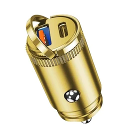 شارژر فندکی 30 وات بودی مدل Budi CC630G با خروجی USB و USB-C با گارانتی ۱۸ ماهه شرکتی (۶ ماه تعویض)