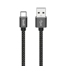 کابل شارژ کنفی USB به ‌USB-C بودی مدل Budi DC206T20B طول 2 متر با گارانتی ۱۸ ماهه شرکتی (۶ ماه تعویض)