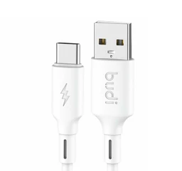 کابل شارژ USB به USB-C بودی مدل Budi DC256T10W طول 1 متر با گارانتی ۱۸ ماهه شرکتی (۶ ماه تعویض)