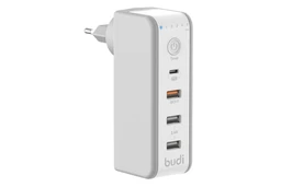 شارژر دیواری 30 وات بودی مدل Budi M8J301TE با خروجی USB و USB-C با گارانتی ۱۸ ماهه شرکتی (۶ ماه  تعویض)