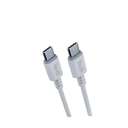 کابل شارژ USB-C به ‌USB-C بودی مدل Budi DC011TT10W طول 1 متر با گارانتی ۱۸ ماهه شرکتی (۶ ماه تعویض)