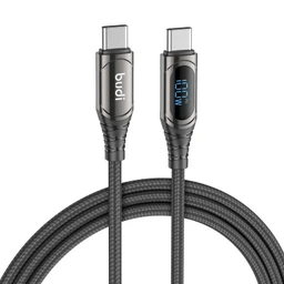 کابل شارژ کنفی ‌USB-C به ‌USB-C بودی مدل Budi DC229TT15B طول 1.5 متر با گارانتی ۱۸ ماهه شرکتی (۶ ماه تعویض)