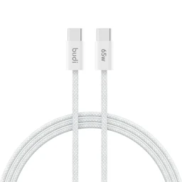 کابل شارژ کنفی ‌USB-C به ‌USB-C بودی مدل Budi DC252TT10W طول 1 متر با گارانتی ۱۸ ماهه شرکتی (۶ ماه تعویض)