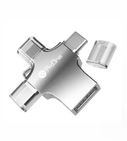 مبدل USB به USB-C / Lightning / micro USB پرووان مدل PCO04 با گارانتی 12 ماهه شرکتی