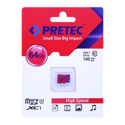 کارت حافظه پرتک مدل Pretec High Speed با گارانتی مادام العمر شرکتی قرمز