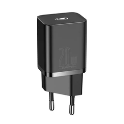 شارژر دیواری 20 وات باسئوس مدل Baseus Super Si Quick Charger 1C CCSUP-B با گارانتی 24 ماهه شرکتی