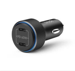 شارژر فندکی 60 وات بودی مدل Budi CC632RB با خروجی USB-C با گارانتی ۱۸ ماهه شرکتی (۶ ماه تعویض)