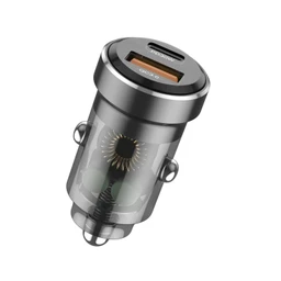 شارژر فندکی 30 وات بودی مدل Budi CC633B با خروجی USB و USB-C با گارانتی ۱۸ ماهه شرکتی (۶ ماه تعویض)