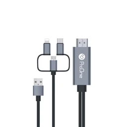 کابل تبدیل HDMI به USB-C/microUSB/ لایتنینگ پرووان مدل ProOne PCH70 طول 1.8متر با گارانتی 12 ماهه شرکتی