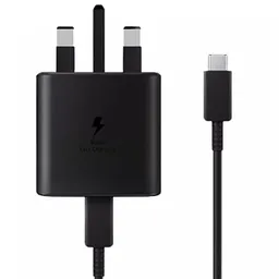 شارژر دیواری 45W سامسونگ مدل EP-TA845 سه پین همراه به همراه کابل 1 متری Type-C با گارانتی 18 ماهه شرکتی (های کپی)
