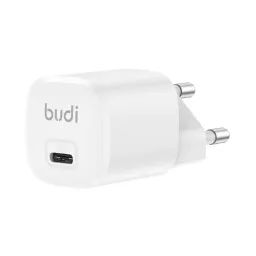 شارژر دیواری 20 وات بودی مدل Budi AC017EW با خروجی USB-C با گارانتی ۱۸ ماهه شرکتی (۶ ماه تعویض)