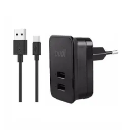 شارژر دیواری 10 وات بودی مدل Budi M8J053E با خروجی USB به همراه کابل USB به USB-C با گارانتی ۱۸ ماهه شرکتی (۶ ماه تعویض)