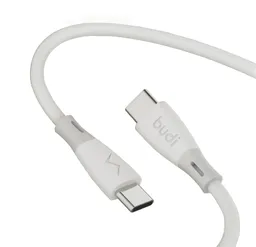 کابل شارژ سیلیکونی USB-C به USB-C بودی مدل Budi DC202TT12W طول 1.2 متر با گارانتی ۱۸ ماهه شرکتی (۶ ماه تعویض)