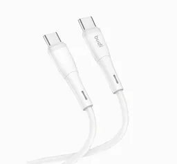 کابل شارژ سیلیکونی USB-C به USB-C بودی مدل Budi DC237TT12W طول 1.2 متر با گارانتی ۱۸ ماهه شرکتی (۶ ماه تعویض)
