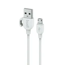 کابل شارژ USB به microUSB بودی مدل Budi DC227M10W طول 1 متر با گارانتی ۱۸ ماهه شرکتی (۶ ماه تعویض)