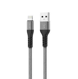 کابل شارژ کنفی ‌USB به لایتنینگ بودی مدل Budi DC197L20H طول 2 متر با گارانتی ۱۸ ماهه شرکتی (۶ ماه تعویض)