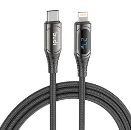 کابل شارژ کنفی USB-C به لایتنینگ بودی مدل Budi DC229TL15B طول 1.5 متر با گارانتی ۱۸ ماهه شرکتی (۶ ماه تعویض)
