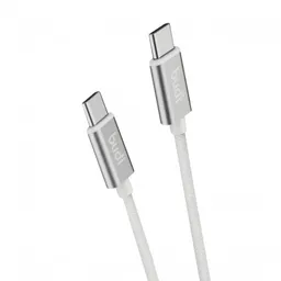 کابل شارژ کنفی USB-C به USB-C بودی مدل Budi DC103TT10W طول 1 متر با گارانتی ۱۸ ماهه شرکتی (۶ ماه تعویض)