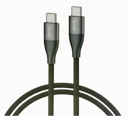 کابل شارژ کنفی ‌USB-C به ‌USB-C بودی مدل Budi DC126TT10H طول 1 متر با گارانتی ۱۸ ماهه شرکتی (۶ ماه تعویض)