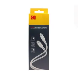 کابل شارژ USB-C به لایتنینگ کداک 20 وات مدل Kodak USBC-5918 طول 1 متر با گارانتی 12 ماهه شرکتی