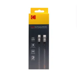 کابل شارژ کنفی USB-C به لایتنینگ کداک 20 وات مدل Kodak USBC-5924 طول 2 متر با گارانتی 12 ماهه شرکتی