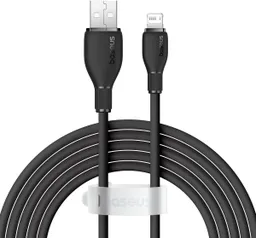 کابل شارژ USB به لایتنینگ باسئوس مدل Baseus Pudding Series Fast Charging Cable 2.4A طول 2 متر با گارانتی 24 ماهه شرکتی