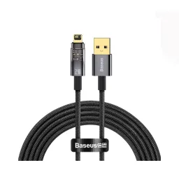 کابل شارژ USB به لایتنینگ باسئوس مدل Baseus Explorer Series Auto Power-Off Fast Charging Data Cable 2.4A طول 2 متر با گارانتی 24 ماهه شرکتی