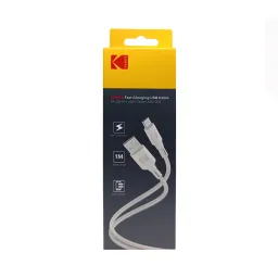 کابل شارژ USB به USB-C کداک 3 آمپر مدل Kodak USBC-5919 طول 1 متر با گارانتی 12 ماهه شرکتی